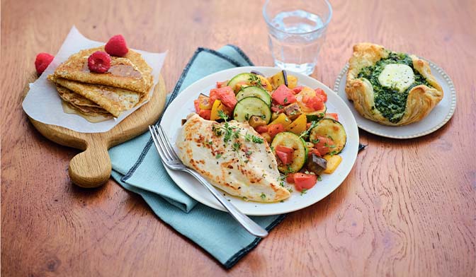 Menu &eacute;quilibr&eacute; filet de poulet